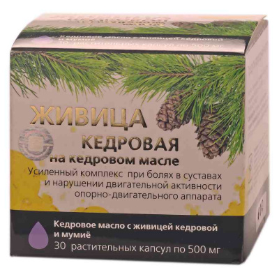 Живица кедровая с мумиё в капсулах - купить по низкой цене в Москве, фитоаптека БиоПрофи