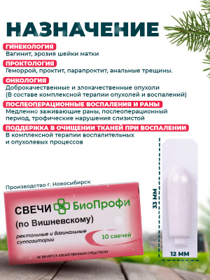 Биопрофи свечи по Вишневскому 